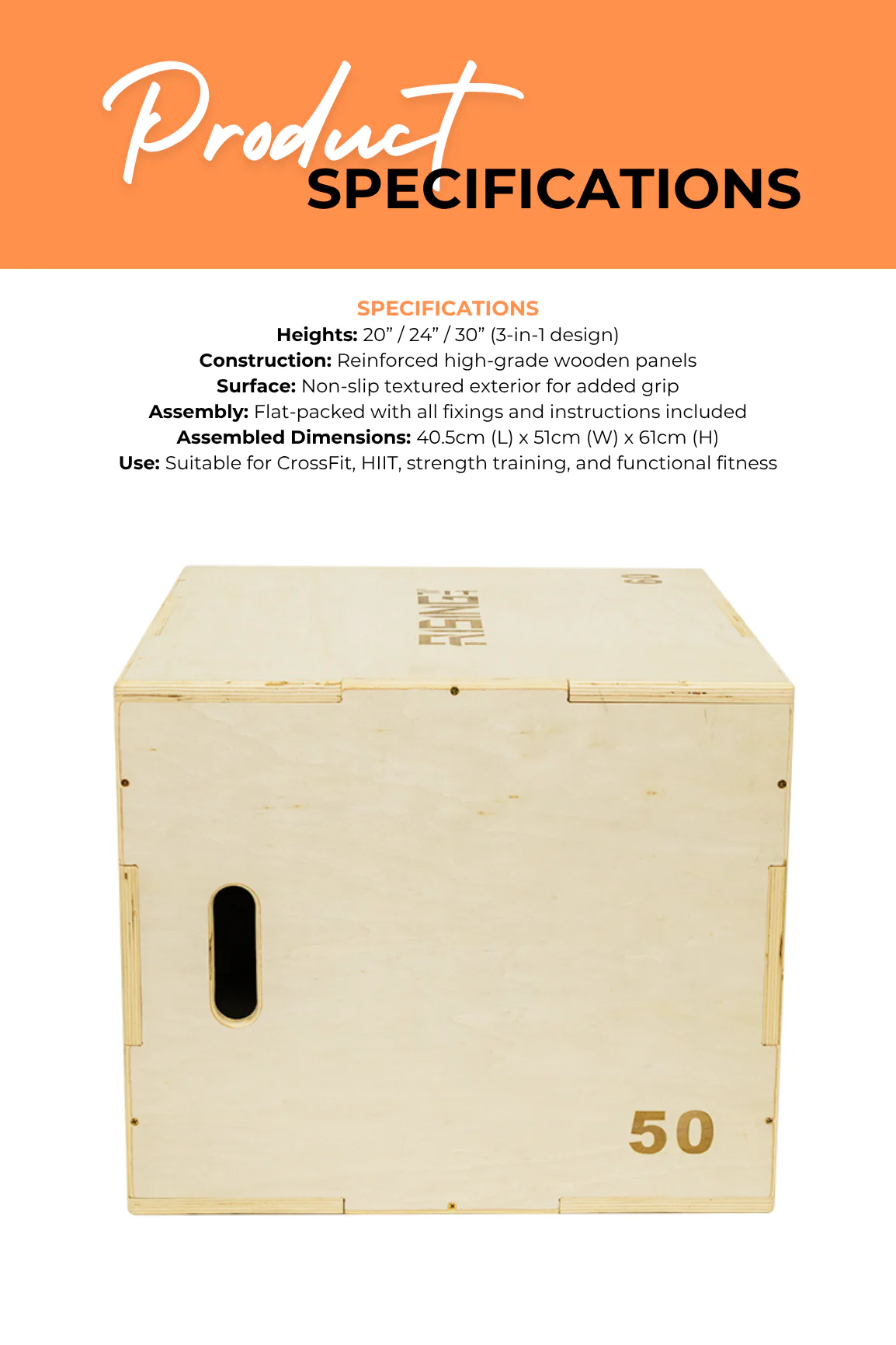 BodyIron® Rising Pro Commercial Wooden Plyometric Box Jump 20/24/30 Inch - Image 4