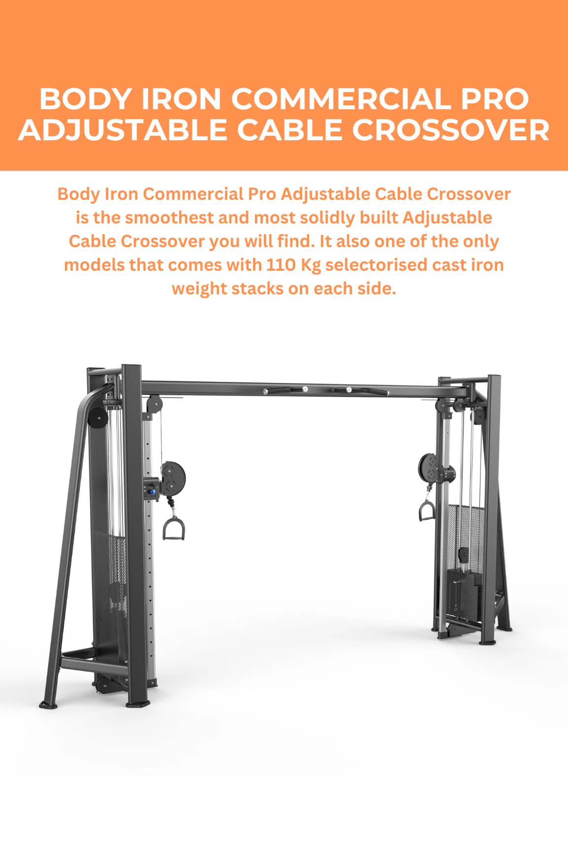 BodyIron® Commercial Pro Adjustable Cable Crossover - Image 2