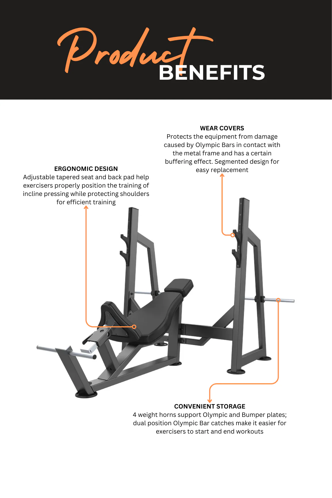 BodyIron® Commercial Pro Olympic Incline Bench Press - Image 3