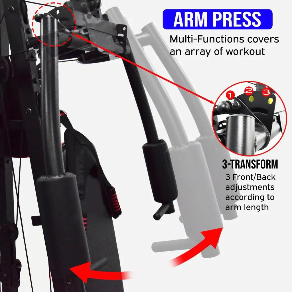 BodyIron® Multi Station Home Gym With Leg Press BHG8000 + Adjustable Cable Station - Image 6