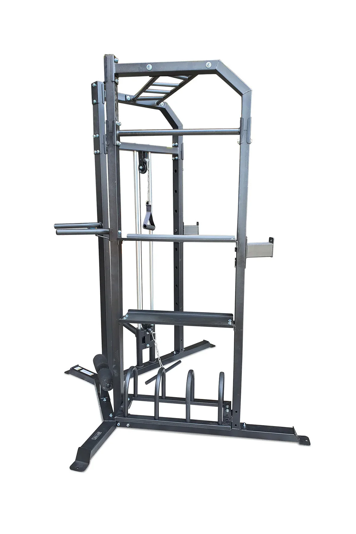 BodyIron® Power Cage System MC350 Elite Set + 110kg Olympic Barbell & Bumper Plate Set - Image 12