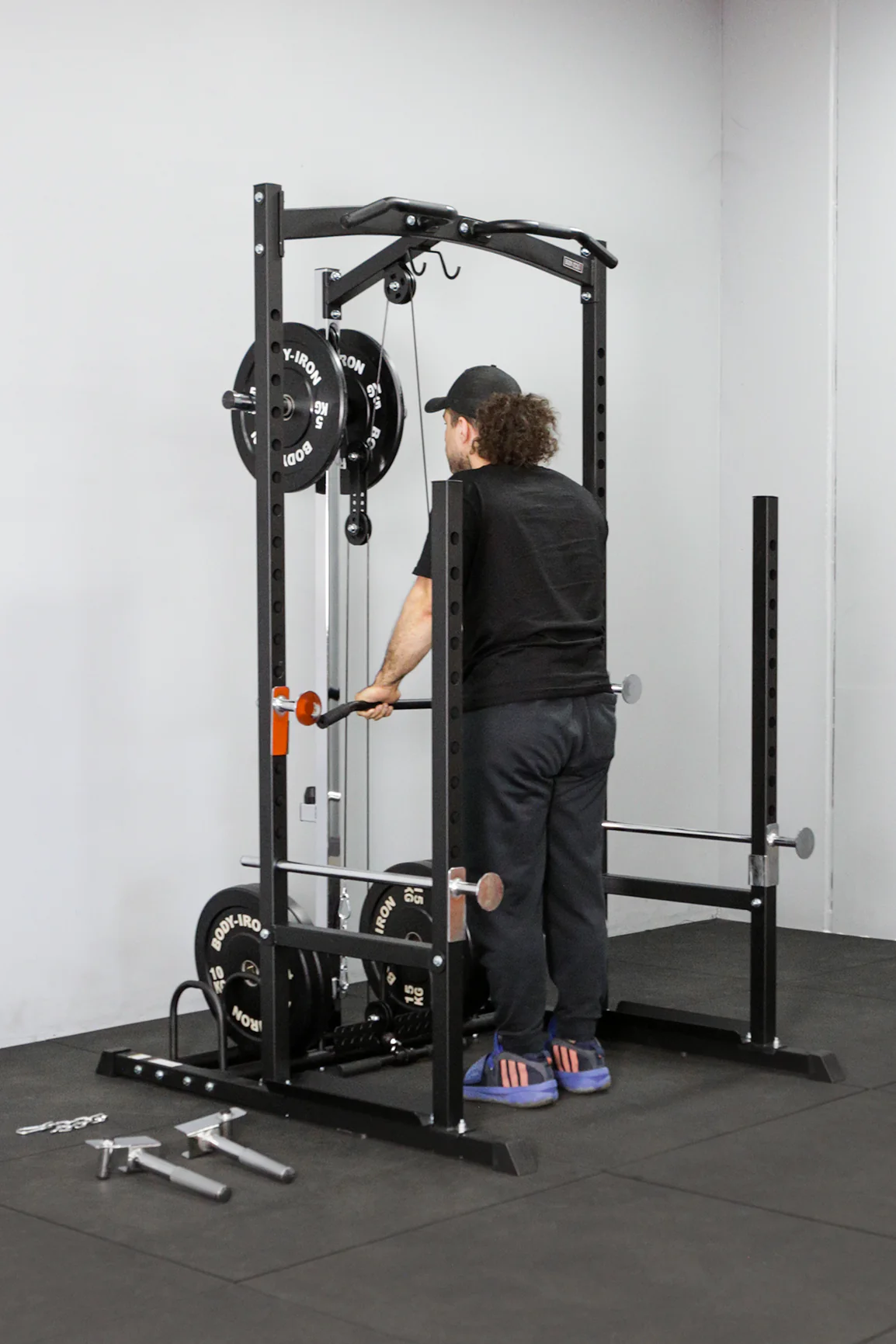 BodyIron® SRL995 Squat Rack with Lat Pulldown & Seated Row - Image 22