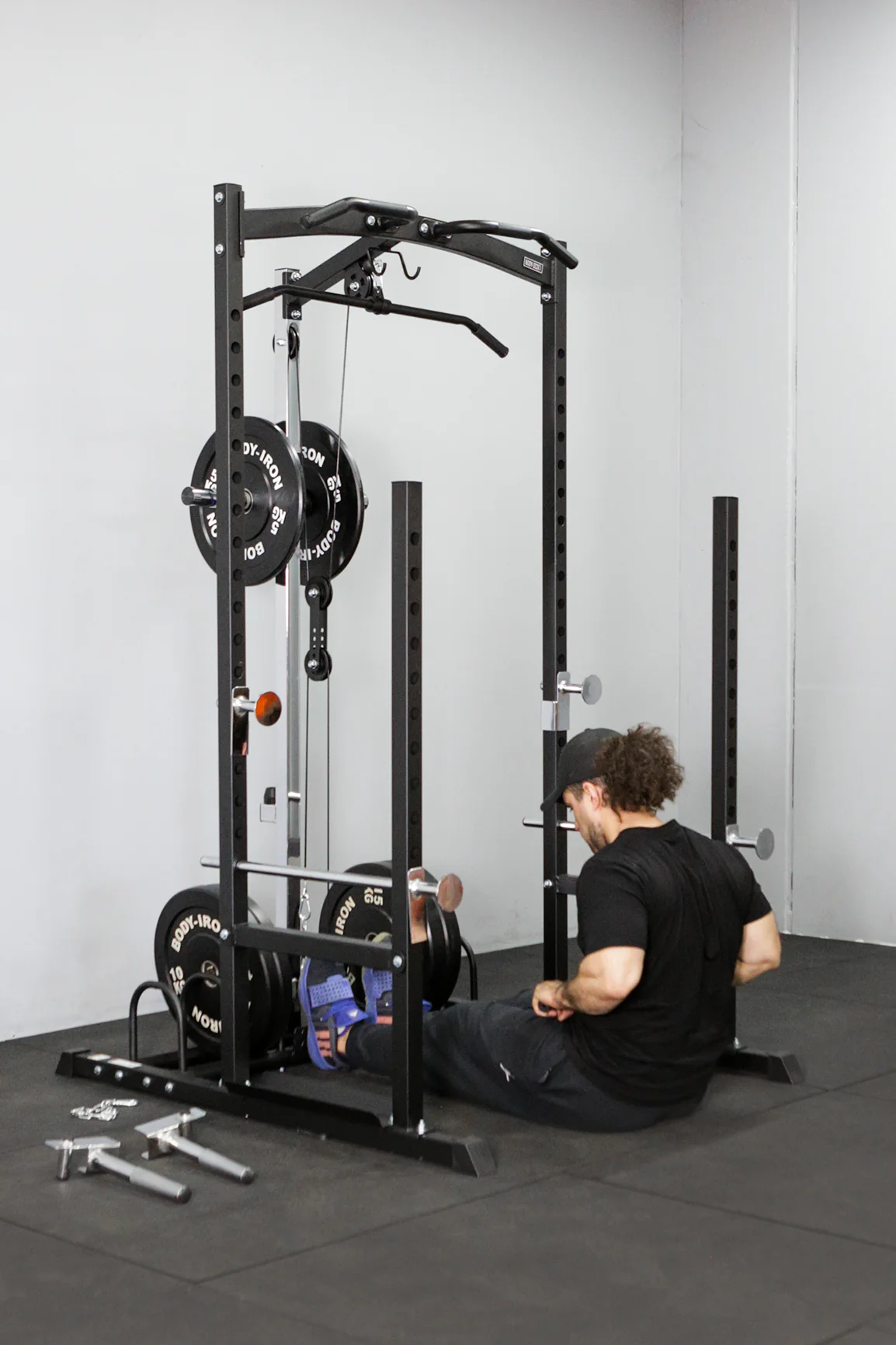 BodyIron® SRL995 Squat Rack with Lat Pulldown & Seated Row - Image 23
