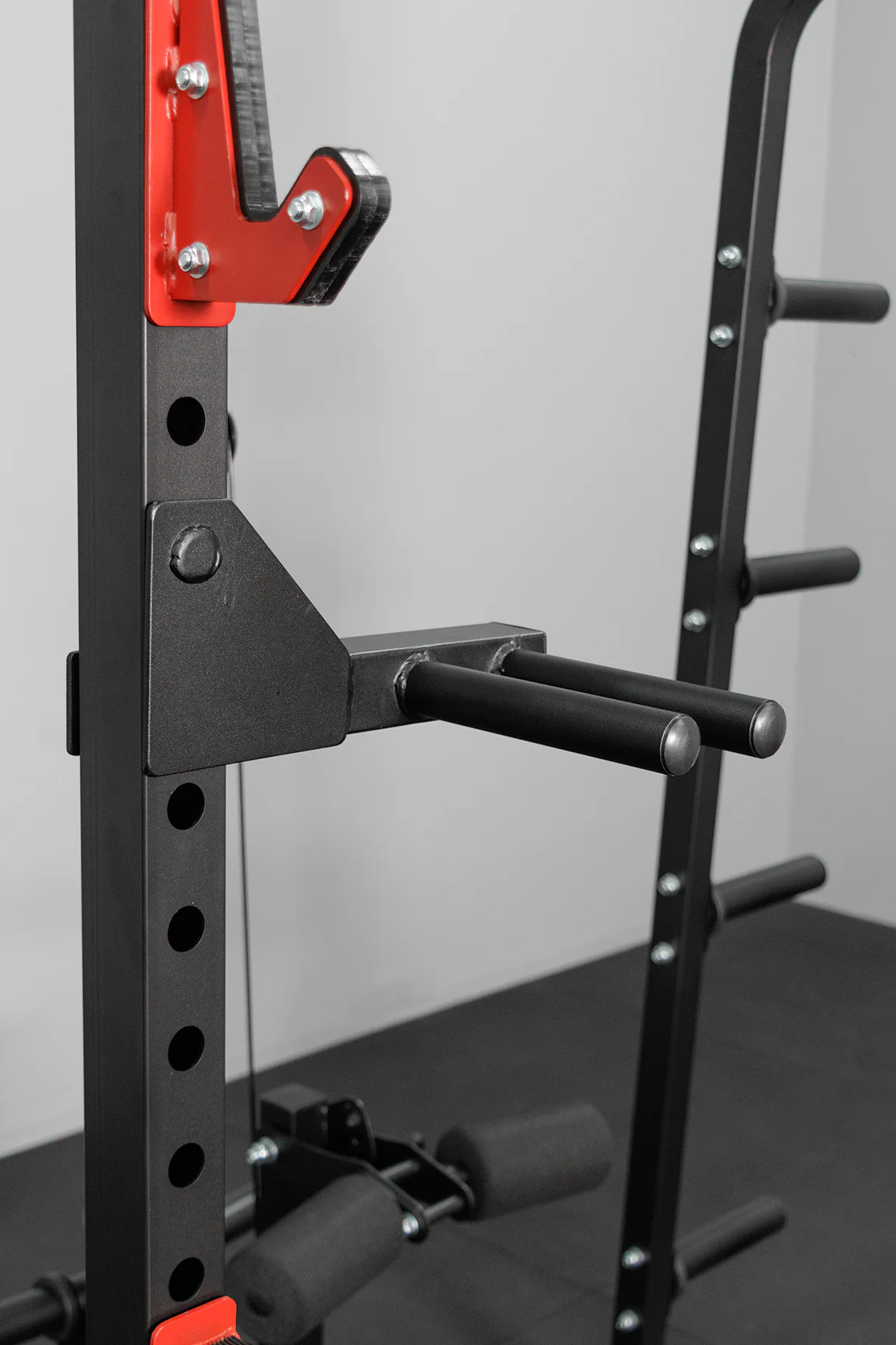 BodyIron® Studio HR600 Half Rack Elite Set + 110kg Olympic Barbell & Bumper Plate Set - Image 12
