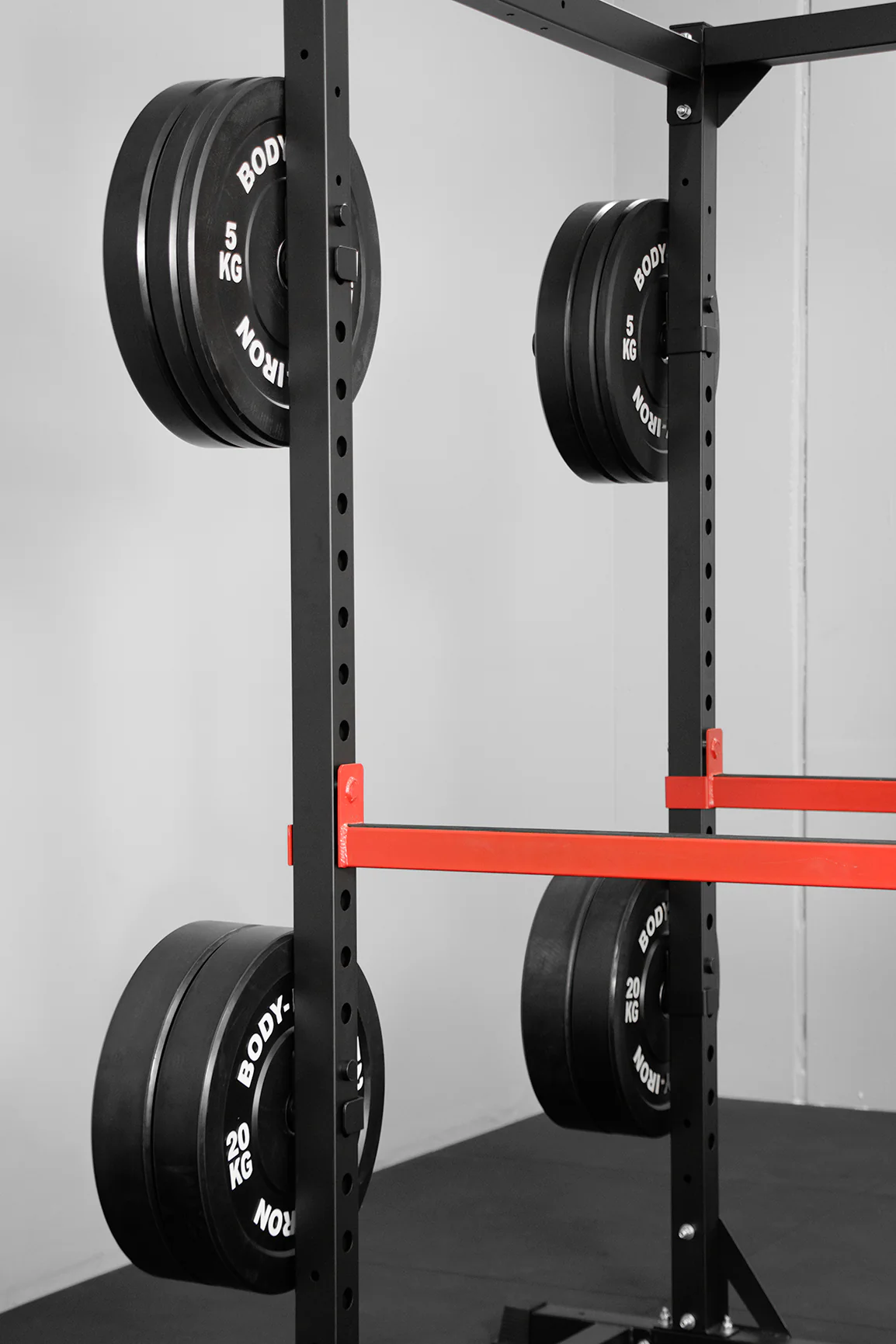 BodyIron® Studio PR700 Power Rack Elite Set + 110kg Olympic Barbell & Bumper Plate Set - Image 12