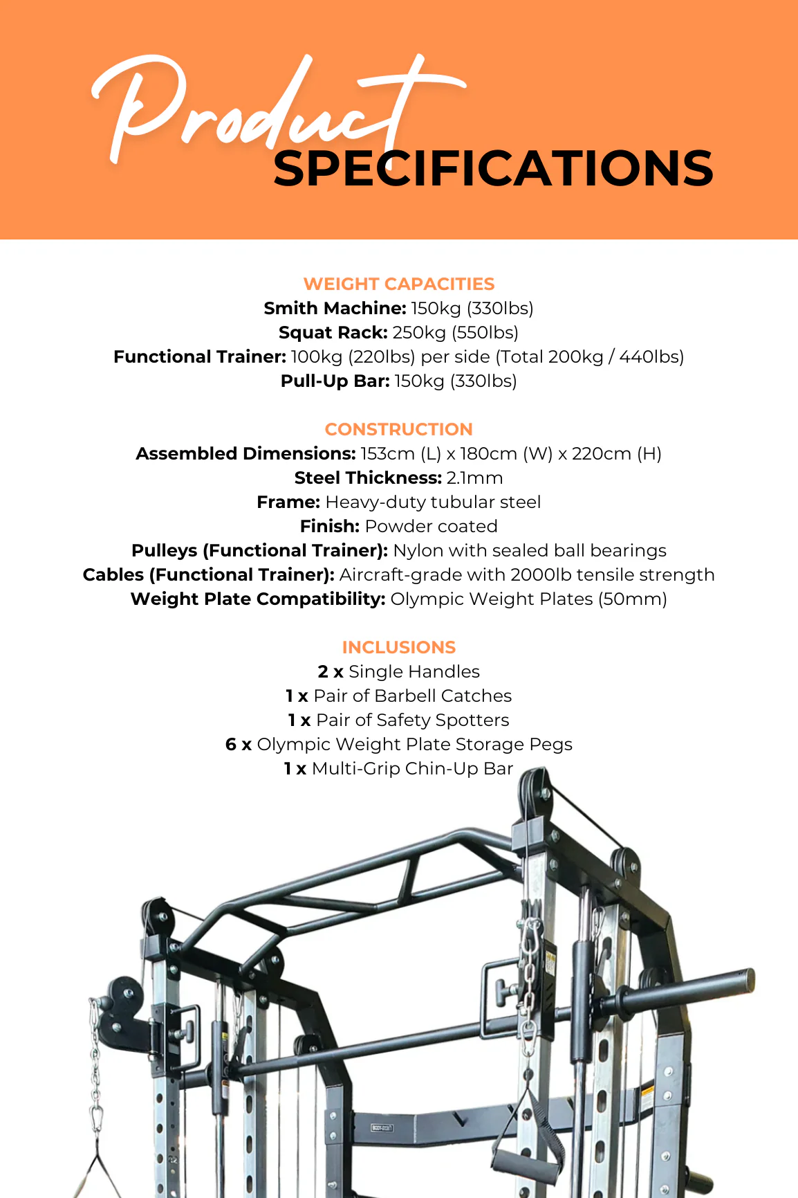 BodyIron® All-In-One Functional Trainer FTG30 (Ex-Display PICK UP ONLY MELBOURNE) - Image 4