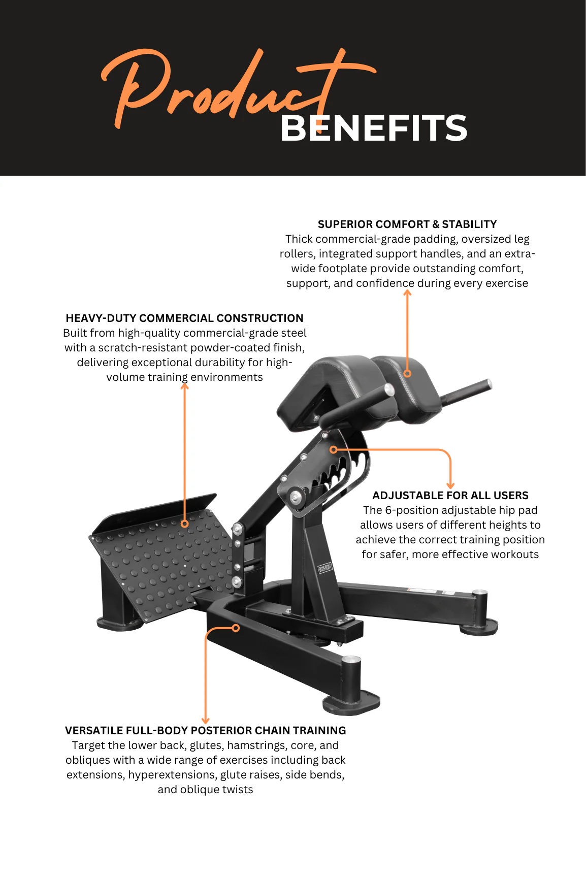 BodyIron® Commercial Roman Chair & Hyperextension Bench - Image 3