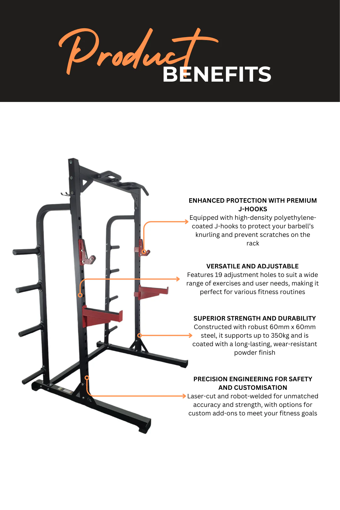 BodyIron® Studio HR600 Half Rack - Image 3