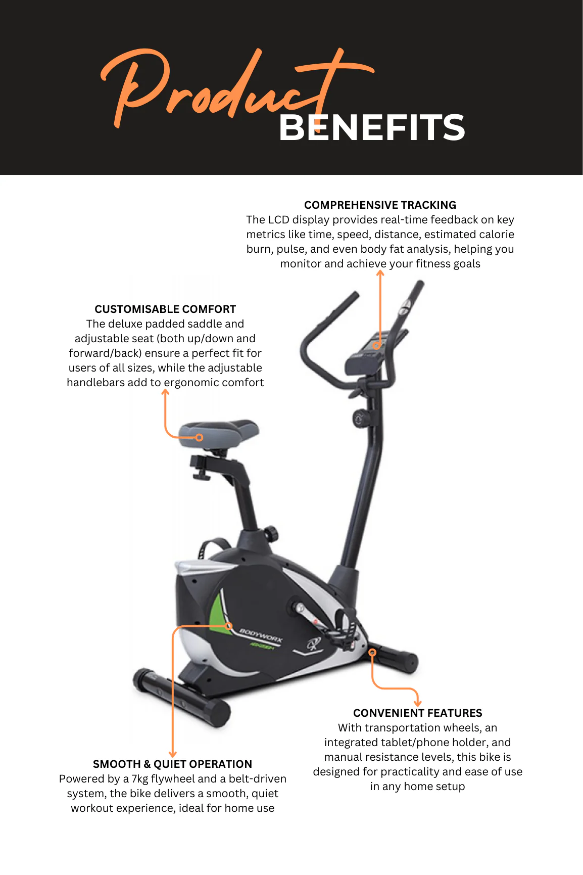 Bodyworx Exercise Bike ABX295M - Image 4