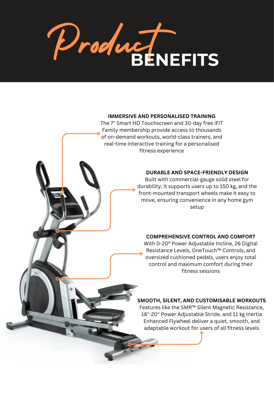 Nordictrack E9.9 Elliptical Trainer - Image 3