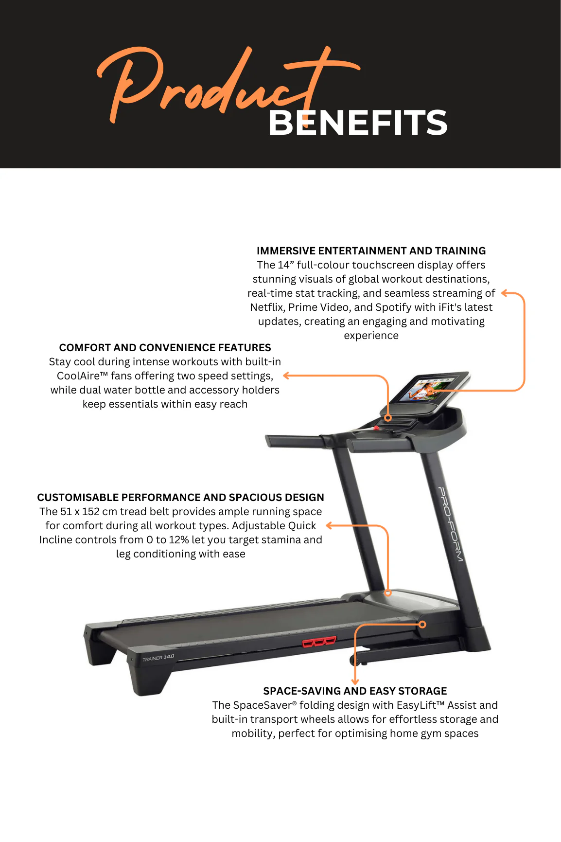 ProForm Trainer 14.0 Treadmill - Image 3