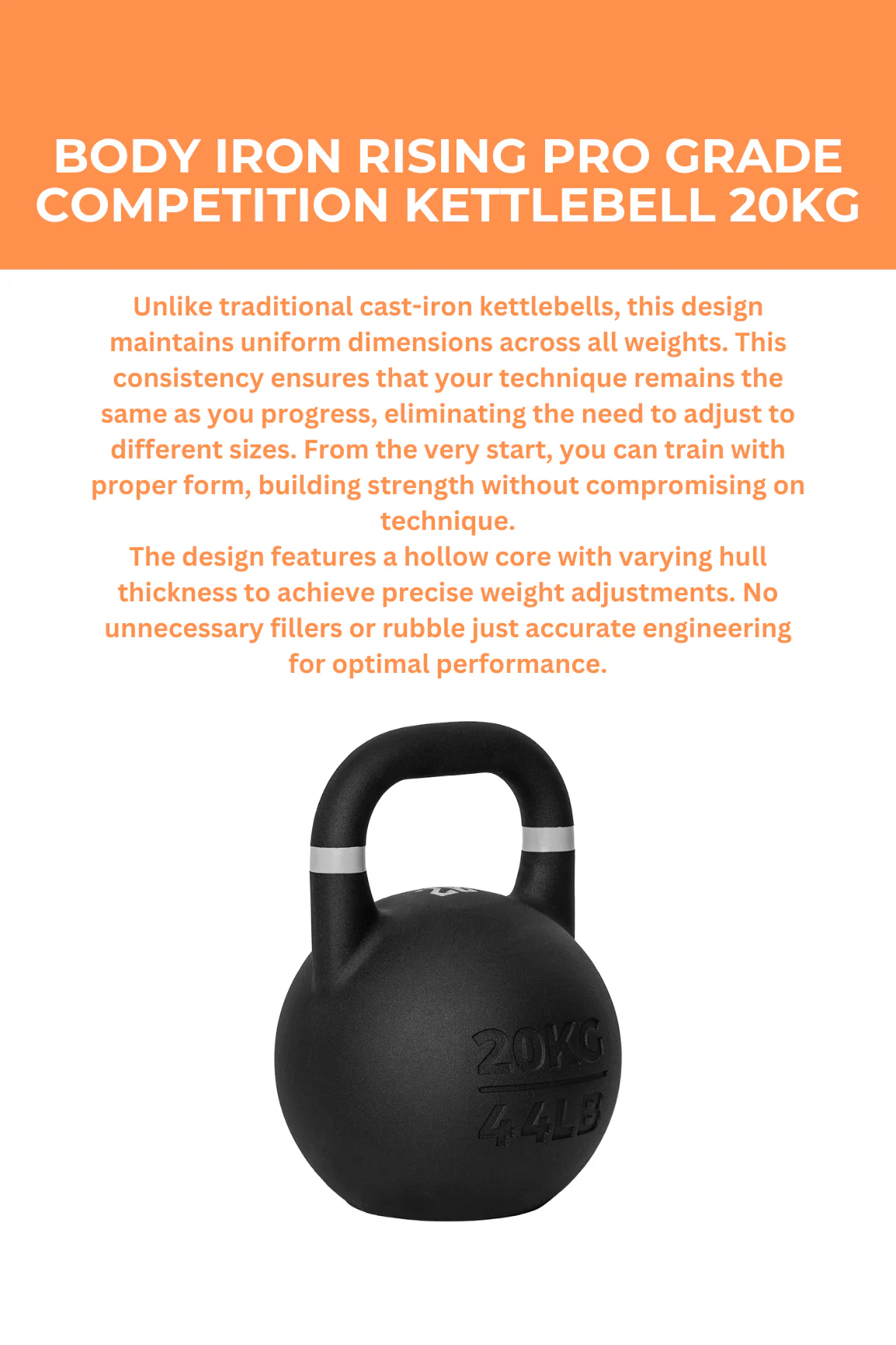 BodyIron® Rising Pro Grade Competition Kettlebell 20kg - Image 4