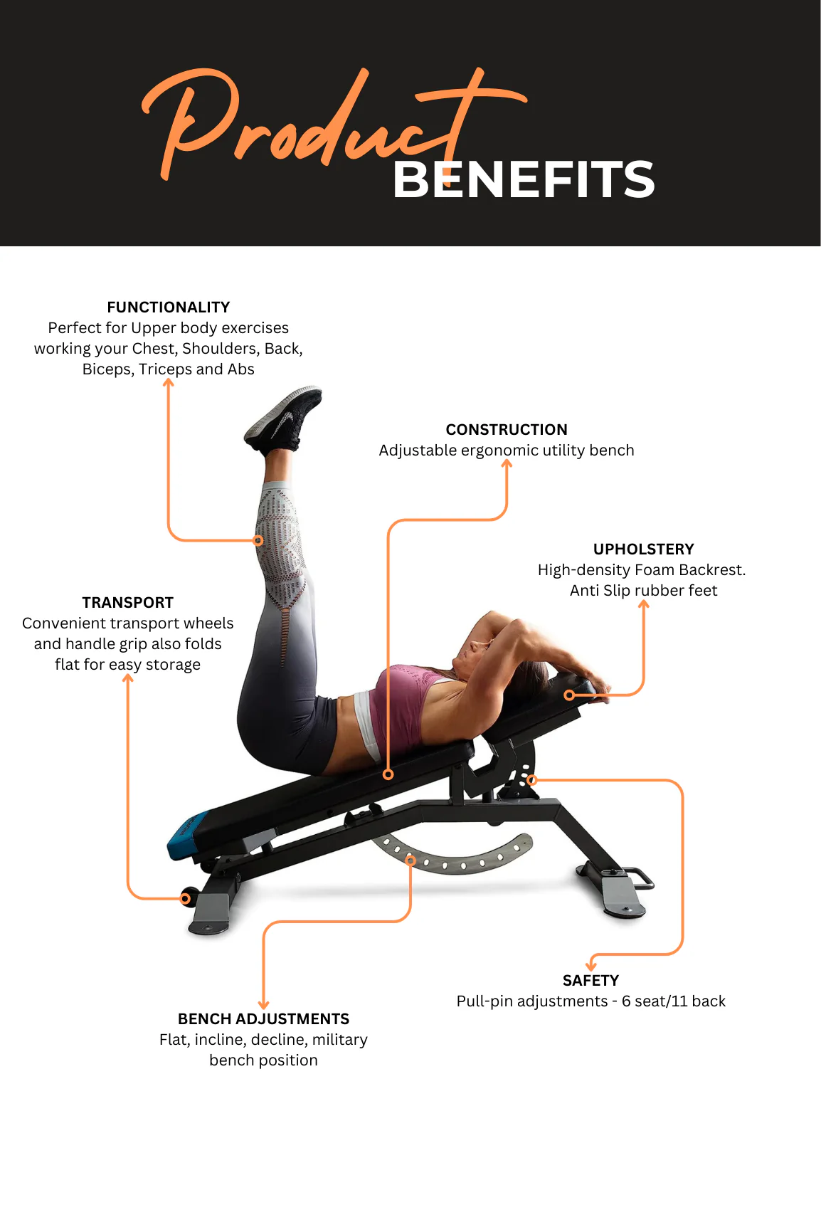 Proform Adjustable FID Bench - Image 3