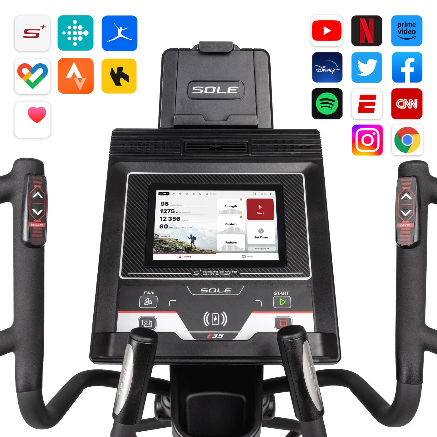 Sole E35 Elliptical Cross Trainer Entertainment - Image 2