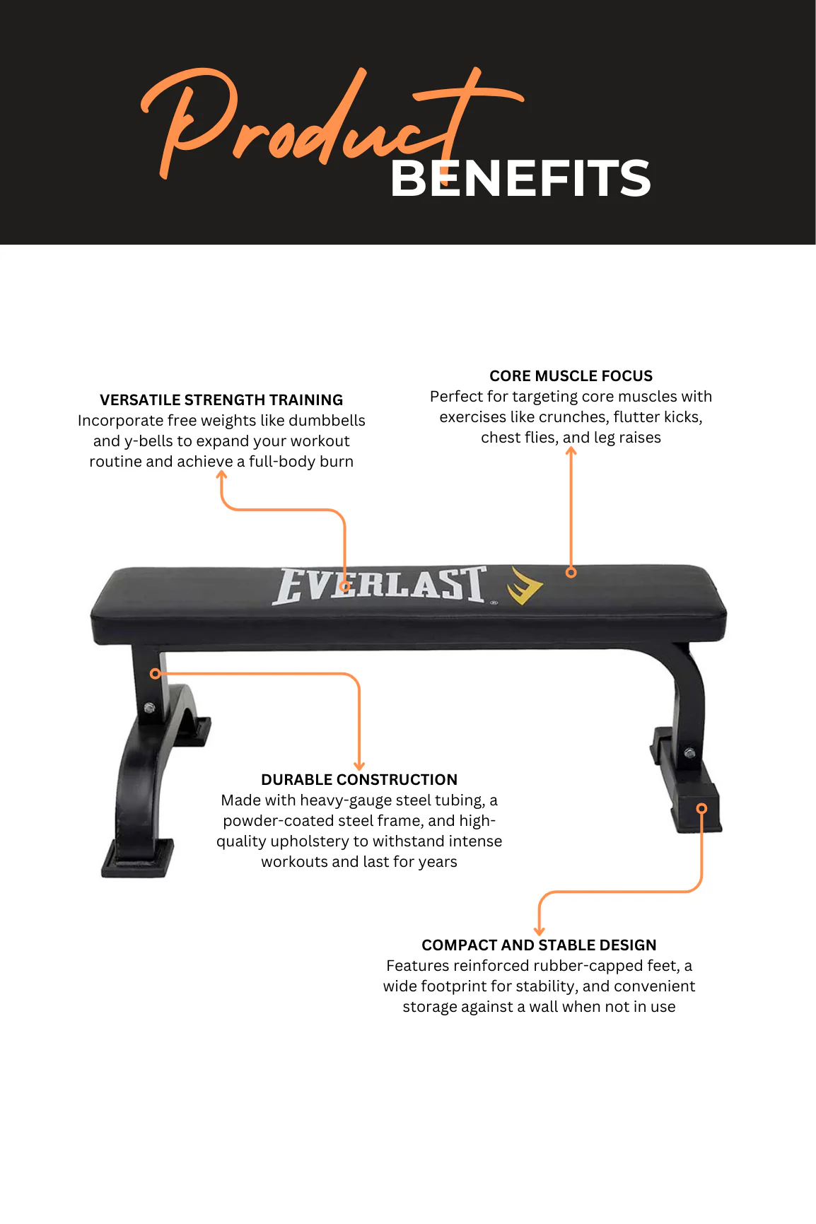 Everlast Utility Flat Bench - Image 3