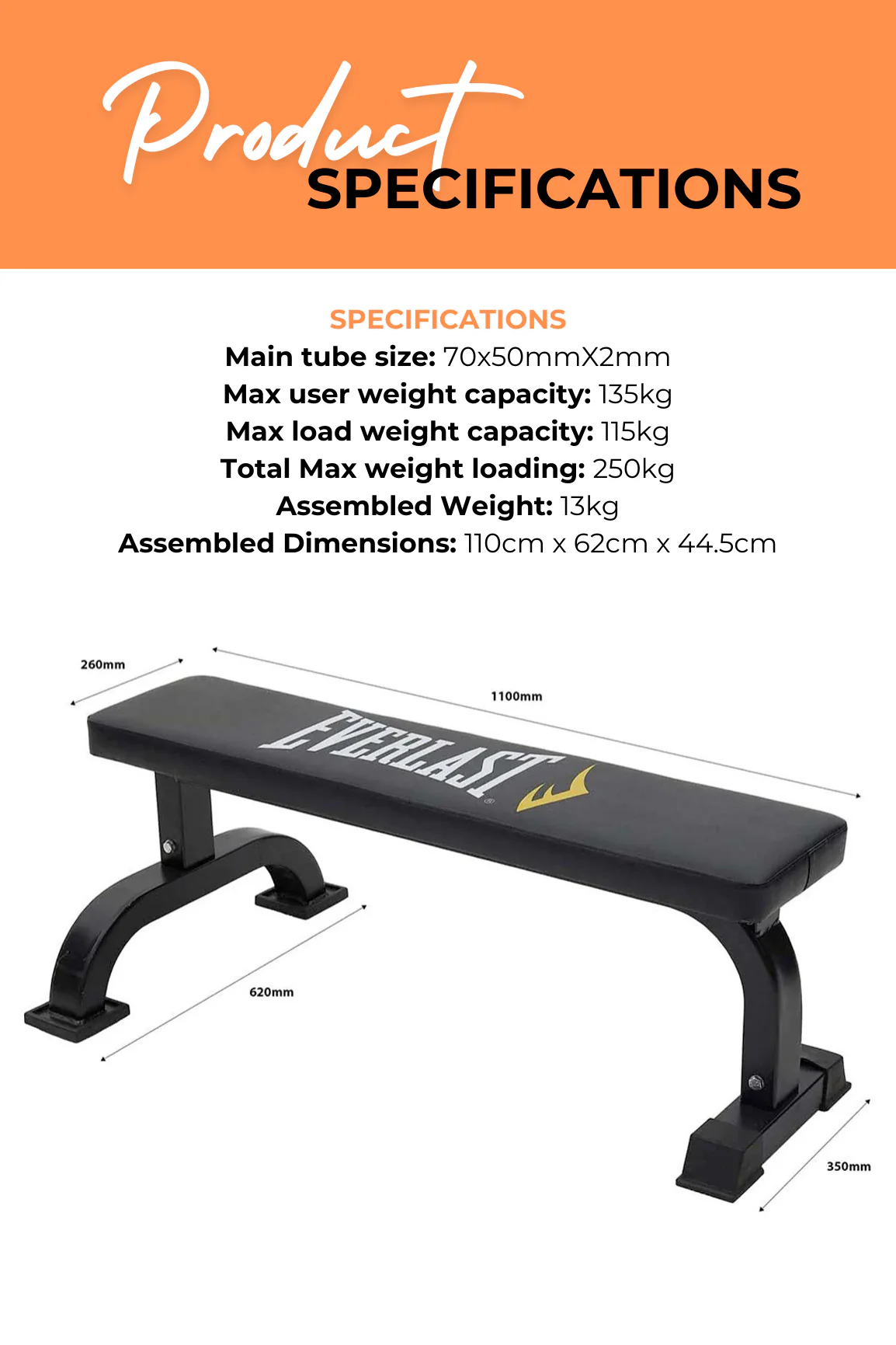 Everlast Utility Flat Bench - Image 4